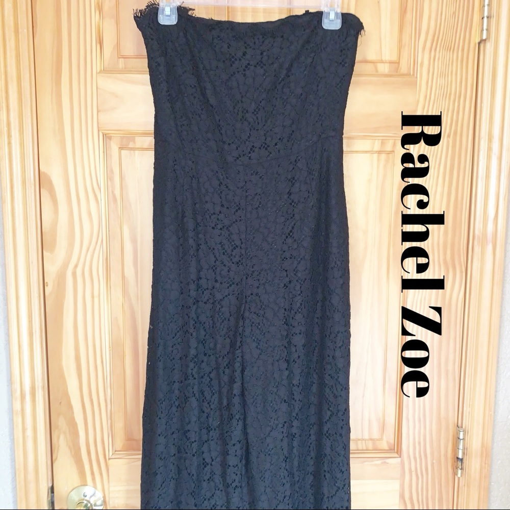 Rachel Zoe Black Laced Jumpsuit Size 4 - Picture 2 of 16